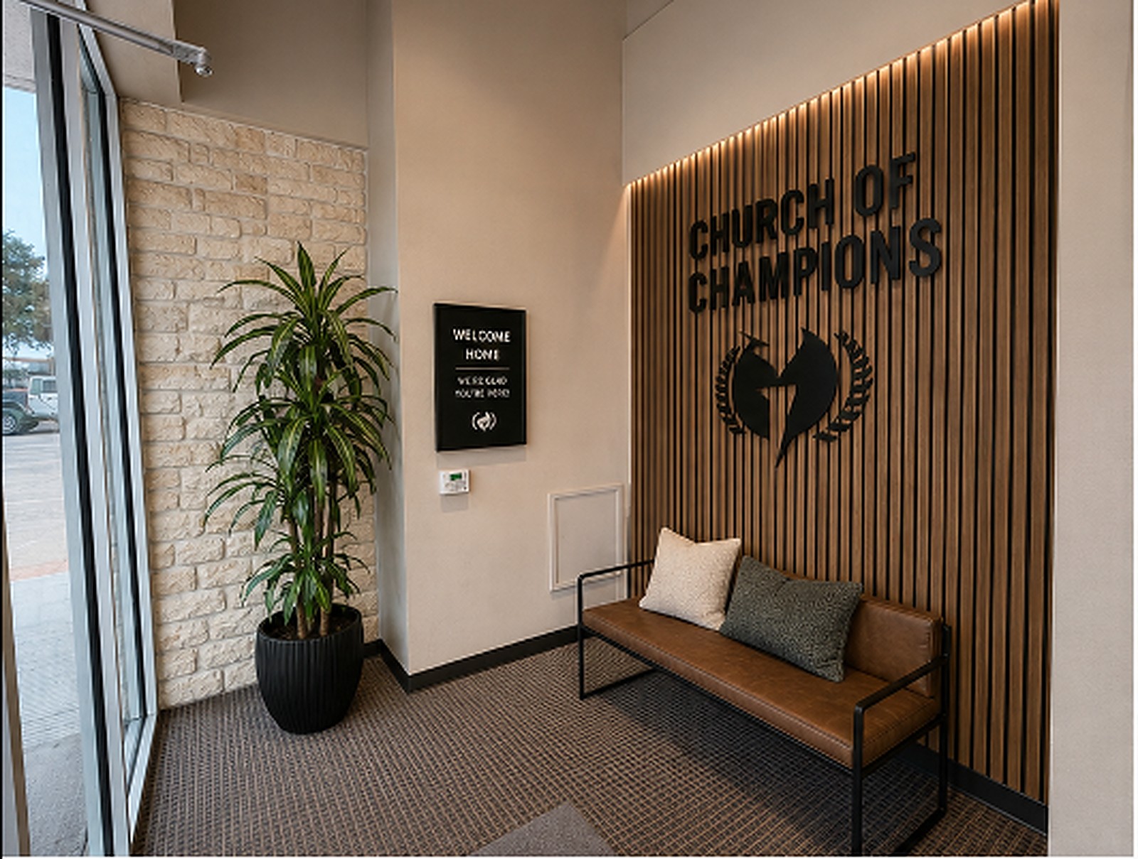 Church of Champions future foyer rendering